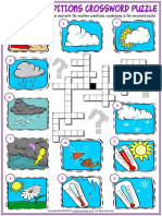 Weather Conditions Vocabulary Esl Crossword Puzzle Worksheet For Kids