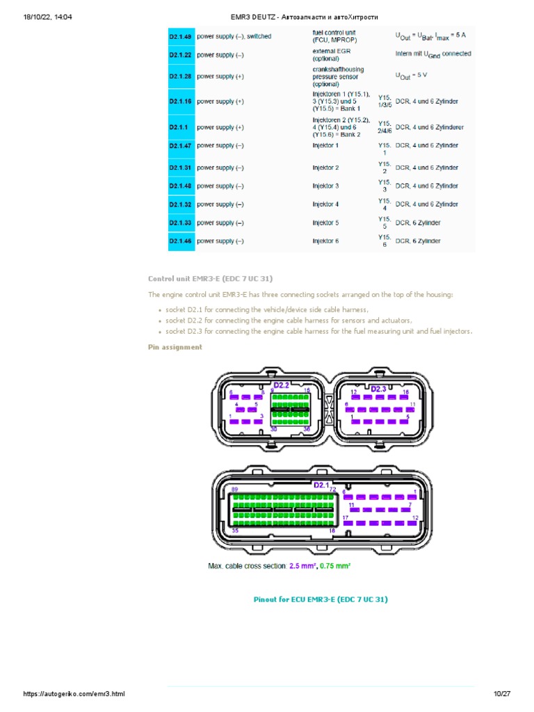 Emr3 Deutz - Edc7uc31 | PDF | Internal Combustion Engine | Vehicles