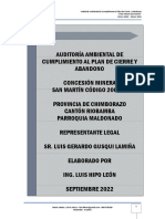 Aac Al Plan de Cierre - Marzo 2019 - Marzo 2021 - Mina San Martín