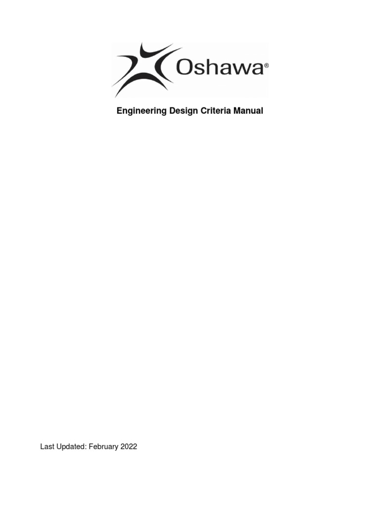 Oshawa Engineering Design Manual | PDF | Storm Drain | Securities (Finance)