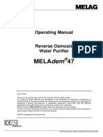 Melag Meladem 47 - Watertreatment - User Manual