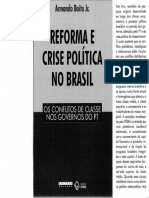 Armando Boito Jr. - Reforma e crise política no Brasil - conflitos de classe nos governos do PT