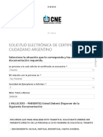 CERT DE NO CIUDADANO ARGENTINO - Camara Electoral Argentina