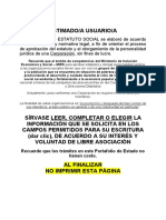 Modelo de Estatutos para Corporaciones Sociales Sin Fines de Lucro AMEC