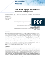 Implementación de Un Equipo de Medición de Variables Eléctricas de Bajo Costo