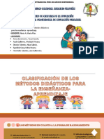 Clasificación de Los Métodos Didácticos para La Enseñanza - Aprendizaje