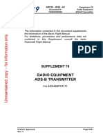 Sup 78 Radio Equipment ADS-B Transmitter