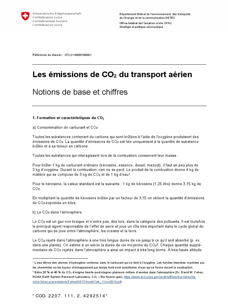 CO2-Emissionen Des Luftverkehrs FR | PDF | Dioxyde de carbone | Kérosène