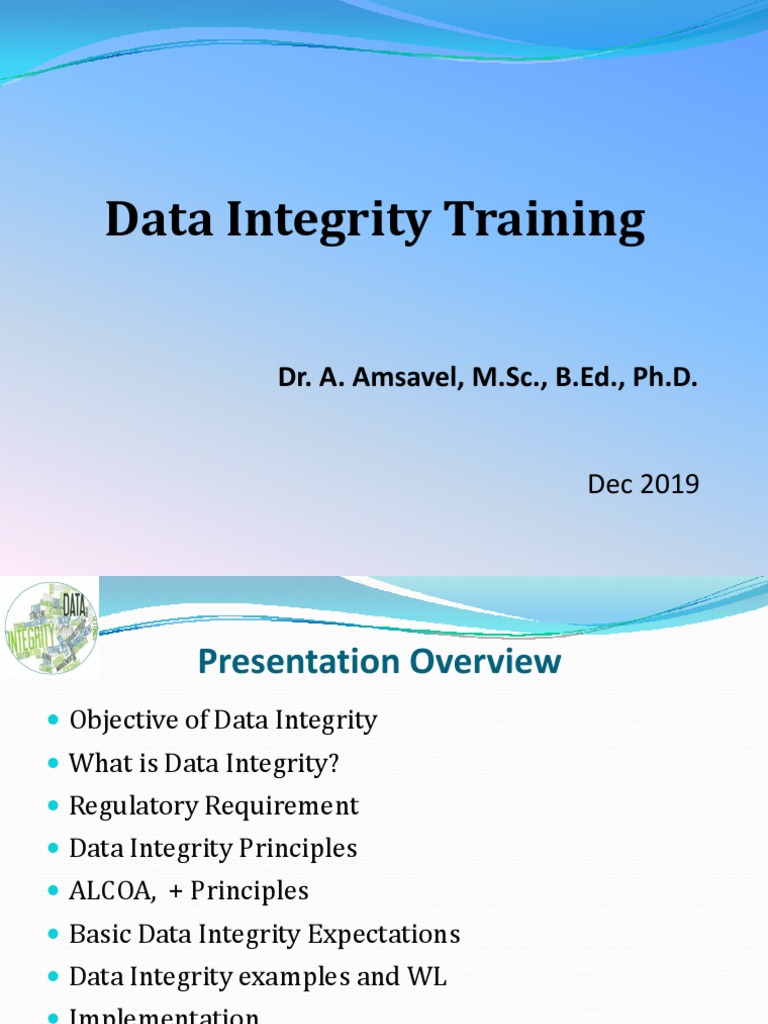 Data Integrity Training Overview | PDF | Business