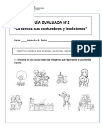 GUÍA Evaluada Costumbres y Tradiciones Familiares