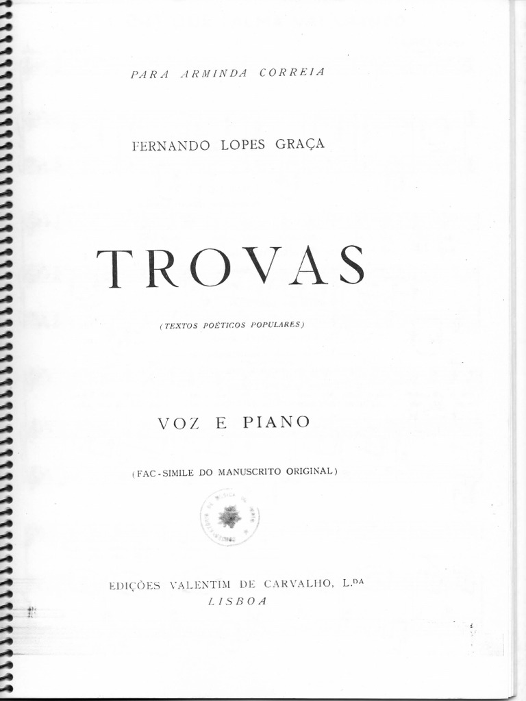 Lopes-Graça - Trovas | PDF