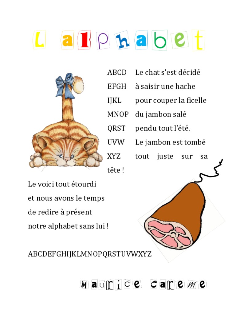 Alphabet Maurice Careme Pdf