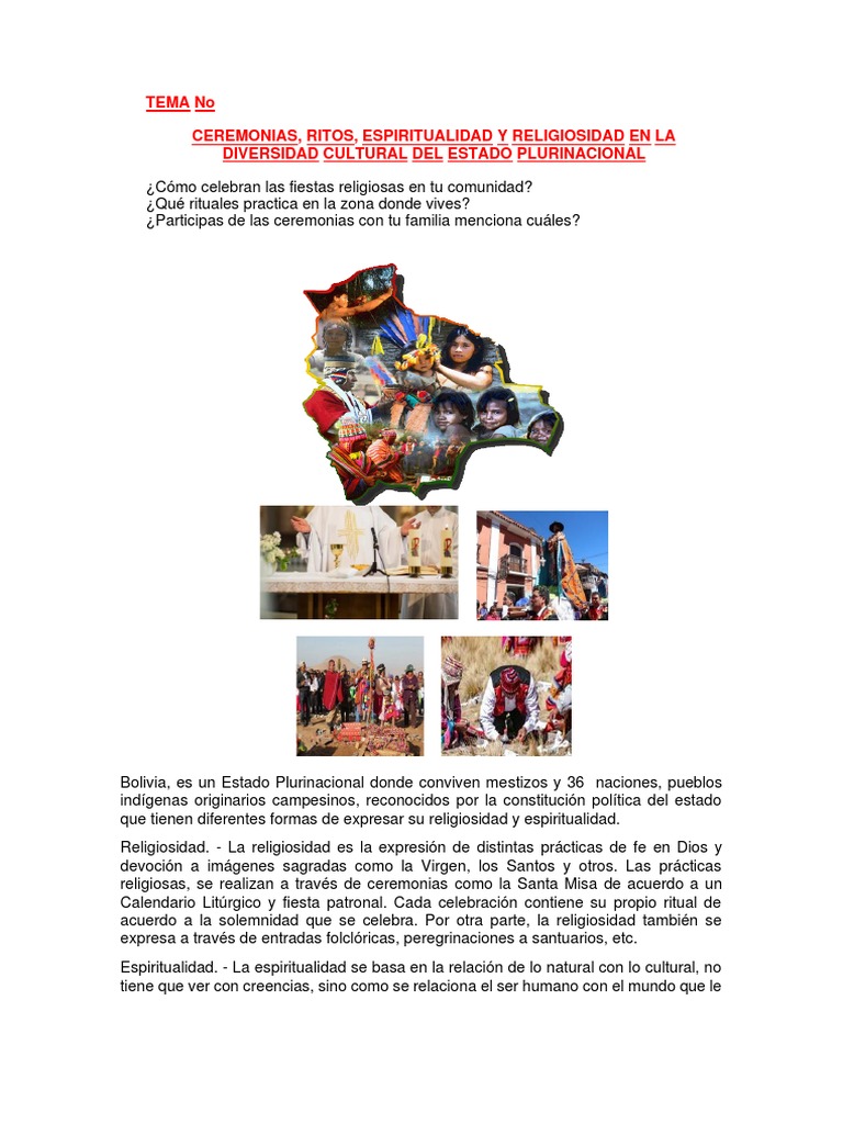 Ceremonias y Ritos en Bolivia | PDF | Rituales | Bailes