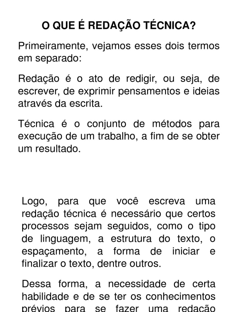 O QUE É REDAÇÃO TÉCNICA