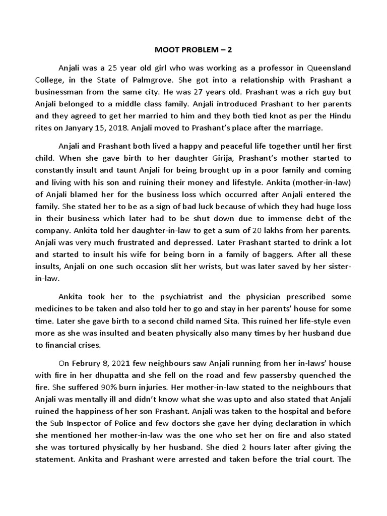 Revised Moot Problem 2 Download Free Pdf Public Law Government