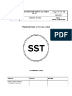 Pr-sst-008 Procedimiento de Gestión Del Cambio