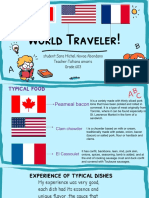 World Traveler!: Student:sara Michel Novoa Abondano Teacher:Tatiana Amaris Grade:603
