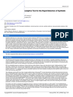 Color Spot Test As A Presumptive Tool For The Rapid Detection of Synthetic