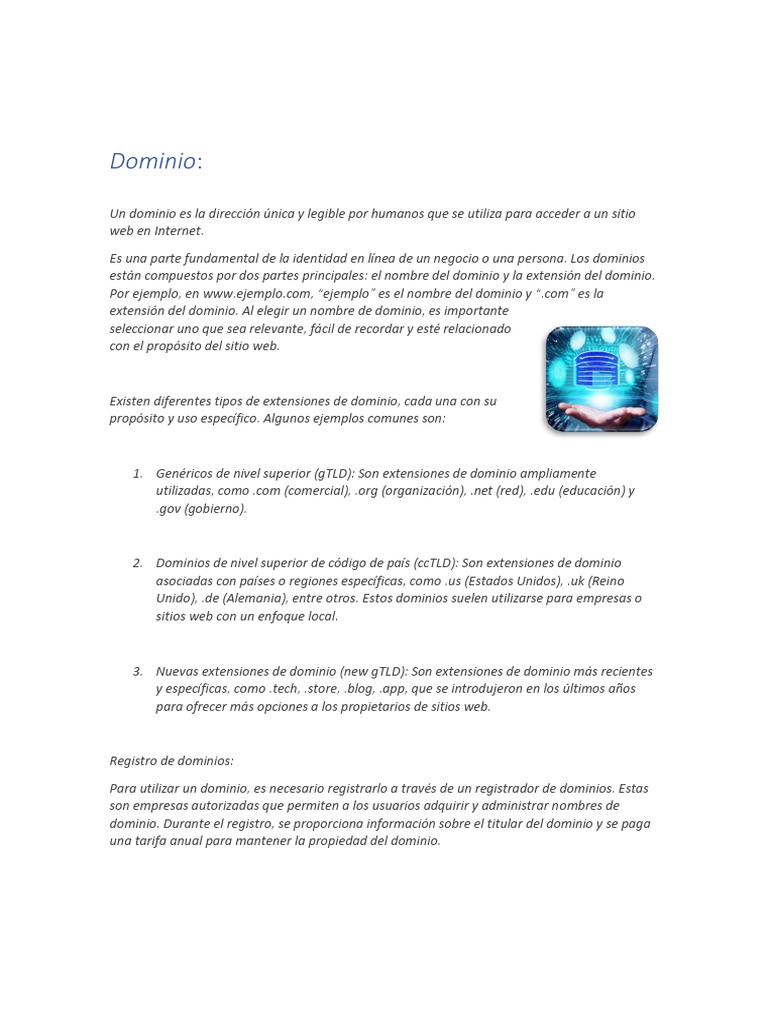 Ejemplos de extensiones de dominio | PDF | Sitios web | Red mundial