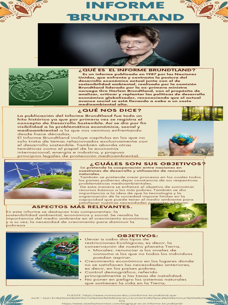 Objetivos del Informe Brundtland 1987 | PDF | Desarrollo sostenible ...