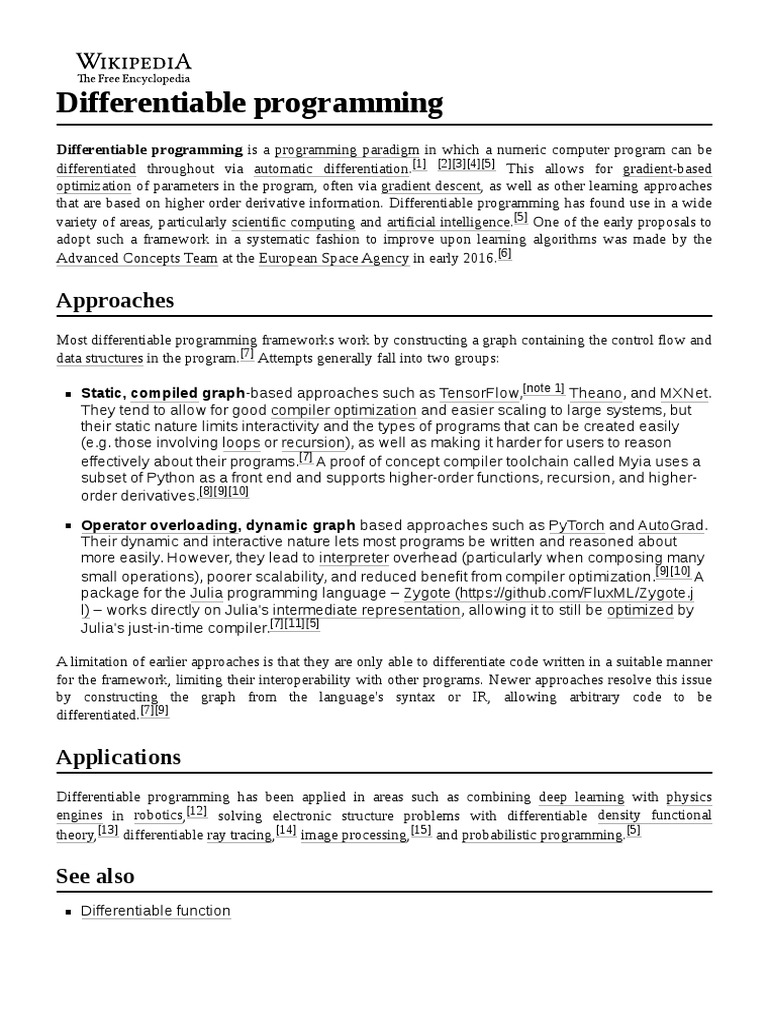 Differentiable Programming | PDF | Computer Programming | Derivative