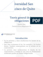 USFQ - Teoría de Las Obligaciones - Clase 5 - Fuentes