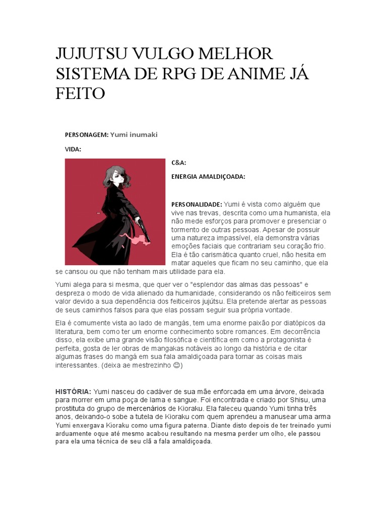 Yumi Inumaki: A Anti-Heroína Sombria | PDF | Jiu-jitsu | Mangá