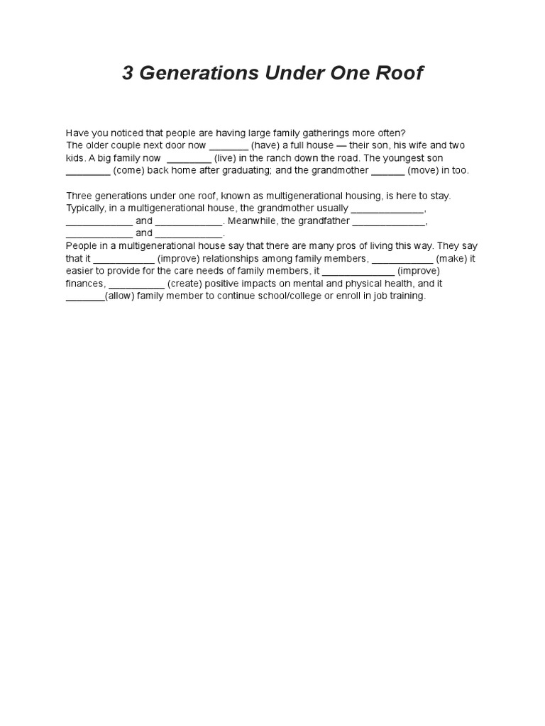 3 Generations Under One Roof Pdf