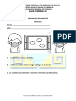 EVALUACION DIAG LENGUAGE TERCERO