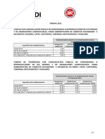 Tarifa Agedi 2021 Secundaria