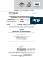 Certificado 05459 Cable CENTELFLEX XLPE PVC 0.6 1kV