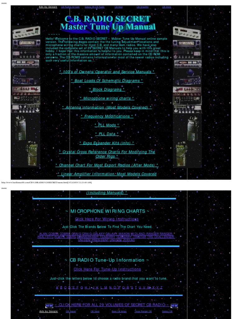 CB Radio Manuals and Modifications Guide | PDF | Mass Media | Sound ...