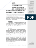 Alberto de Moraes Paes - Uma Revisão Sobre o Culturalismo Brasileiro - Confluências Entre Tobias Barreto de Menezes e Miguel Reale