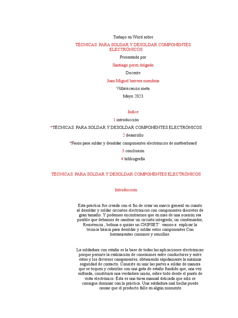 Electr Ónica, PDF, Soldadura