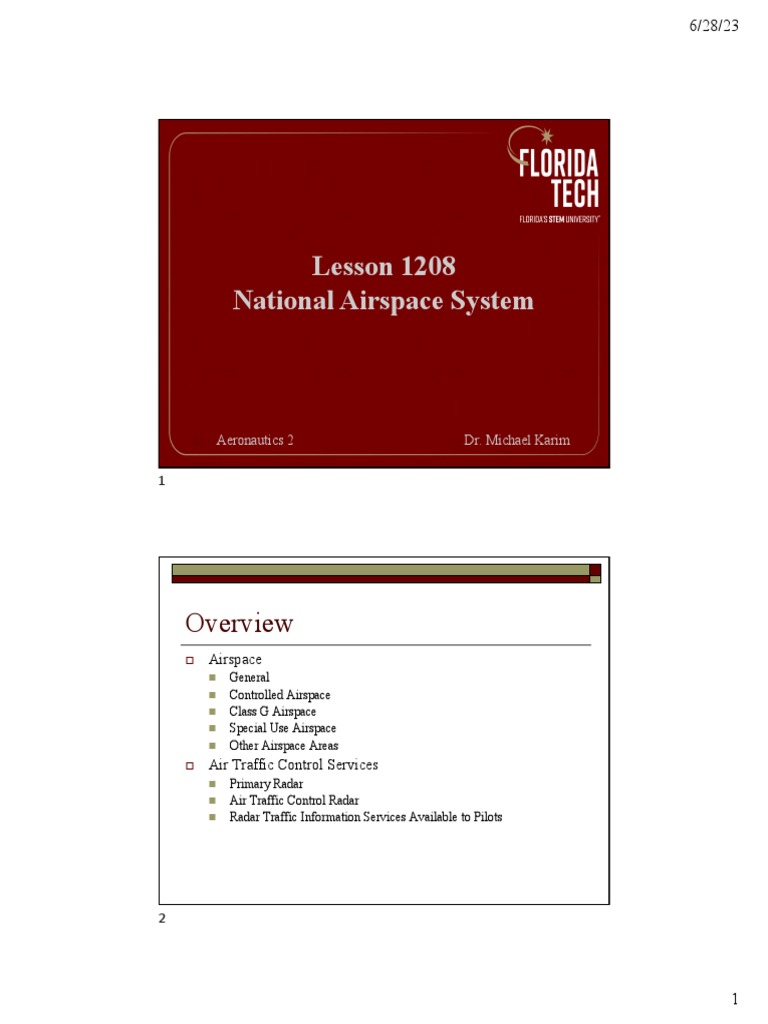 Where Does National Airspace Lesson