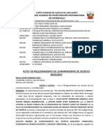 Auto Judicial de Levantamiento Del Secreto Bancario