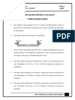 Tiempo de Encuentro Y Alcance Tarea Domiciliaria: I.E.P. Física "Augusto N. Wiese"