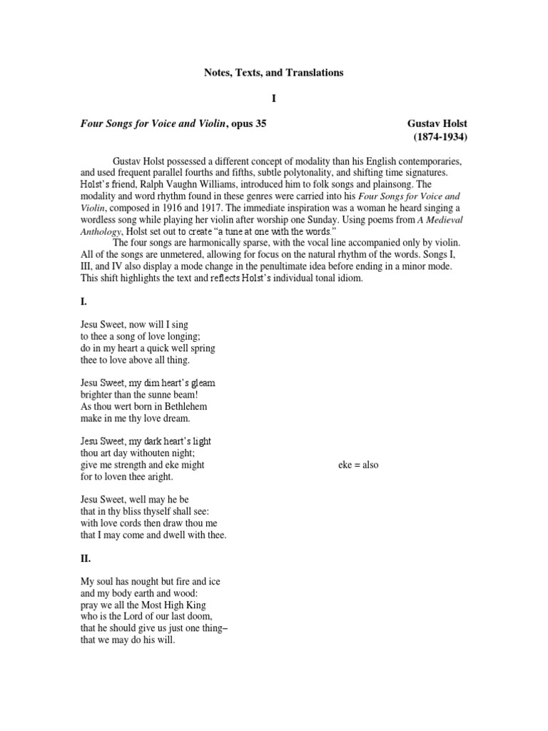 Sample Program Notes For Voice Recitals PDF Messiah (Handel) Mode