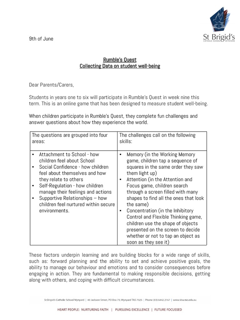 Rumble's Quest for Student Well-Being | PDF | Well Being | Attachment ...