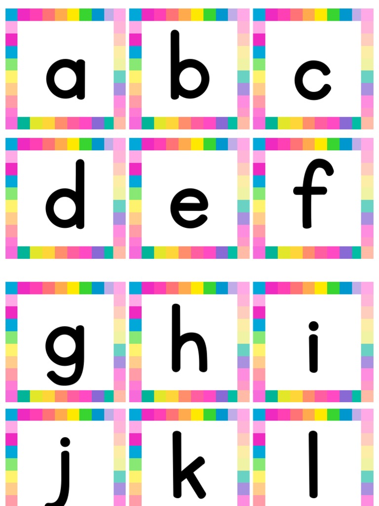 Letras Minusculas para Imprimir PDF