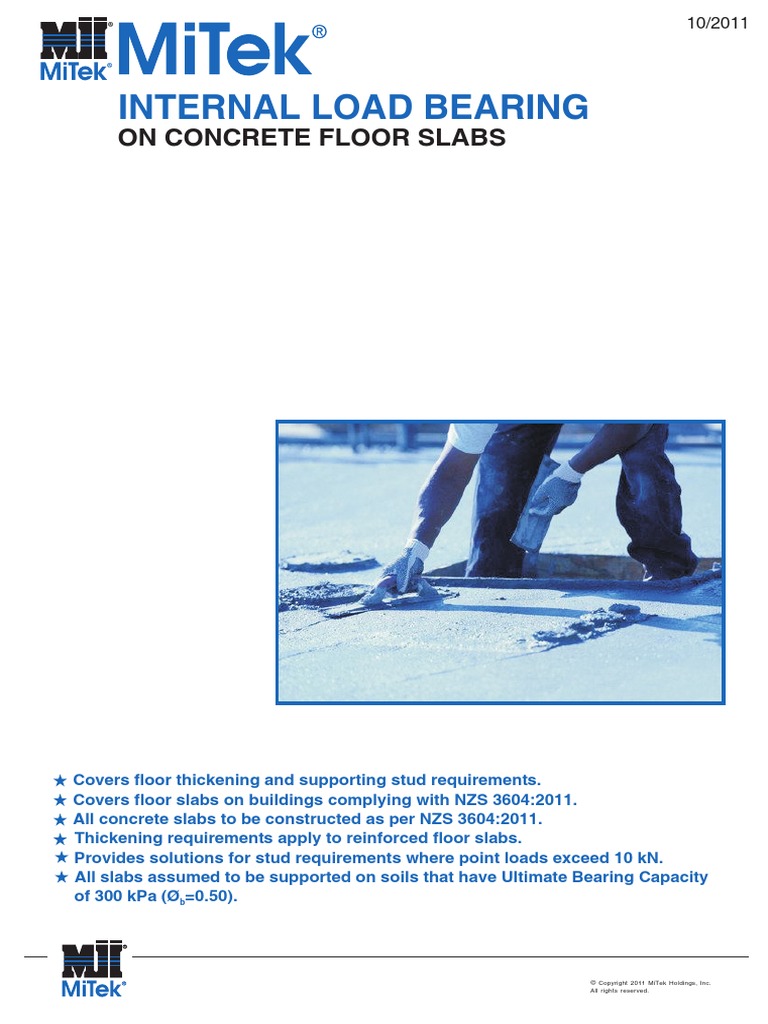 Mitek - Internal Load Bearing 10 - 2011 | PDF | Truss | Concrete