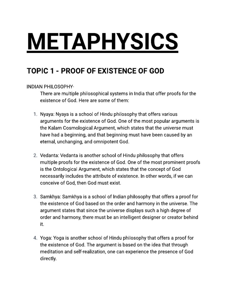 Metaphysics CG | PDF