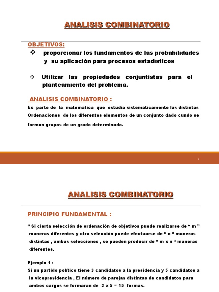 Fundamentos del Análisis Combinatorio | PDF | Combinatoria | Probabilidad