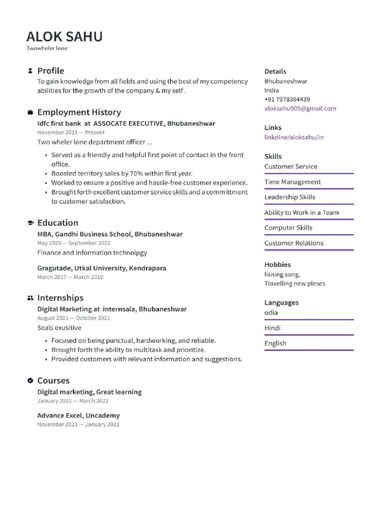 Resume alok new | PDF
