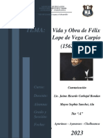 Trabajo Monografico - Felix Lope de Vega de Carpio - Fuente Ovejuna - Mayra Sophia Sanchez Ala