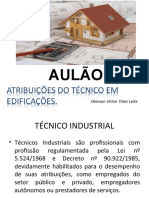 Aulão - Mercado e Atribuições Técnico em Edificações