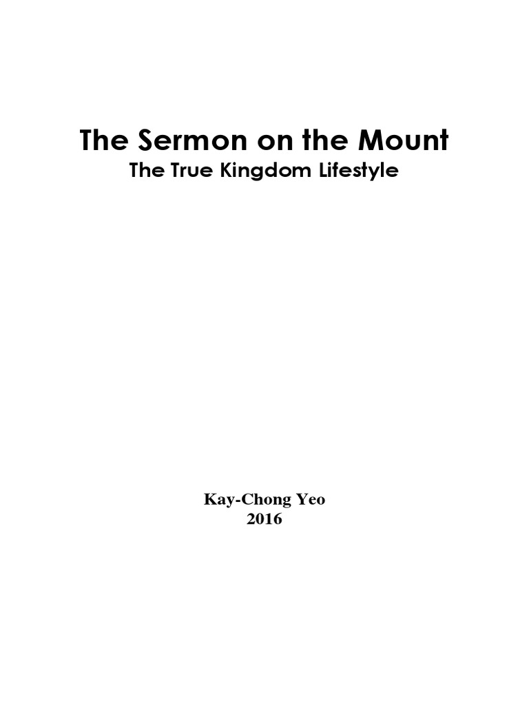 The Sermon On The Mount (ISBN) Mar 2019 | Download Free PDF | Sermon On The Mount | Beatitudes