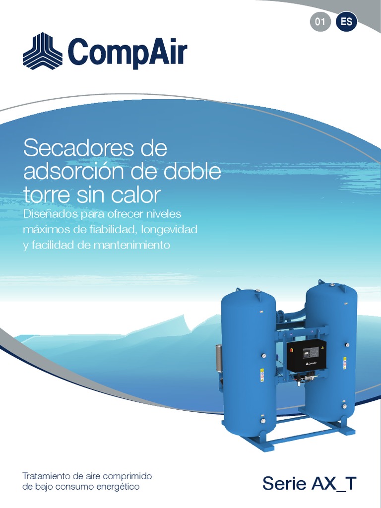 Heatless Desiccant Dryer Brochure Es v2 Work PDF Adsorción Uso