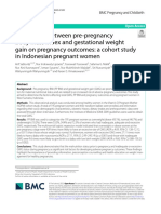 Association Between Pre-Pregnancy Body Mass Index and Gestational Weight Gain On Pregnancy Outcomes: A Cohort Study in Indonesian Pregnant Women