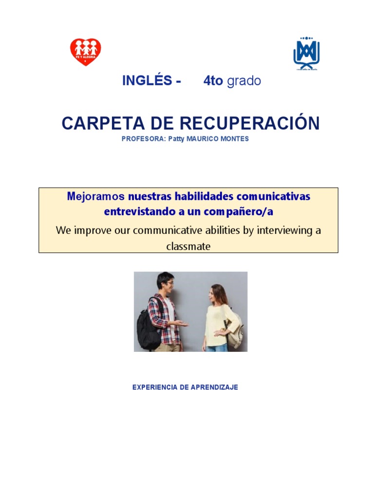 Entrevista en inglés para 4to grado | PDF | Idioma en Inglés | Lingüística